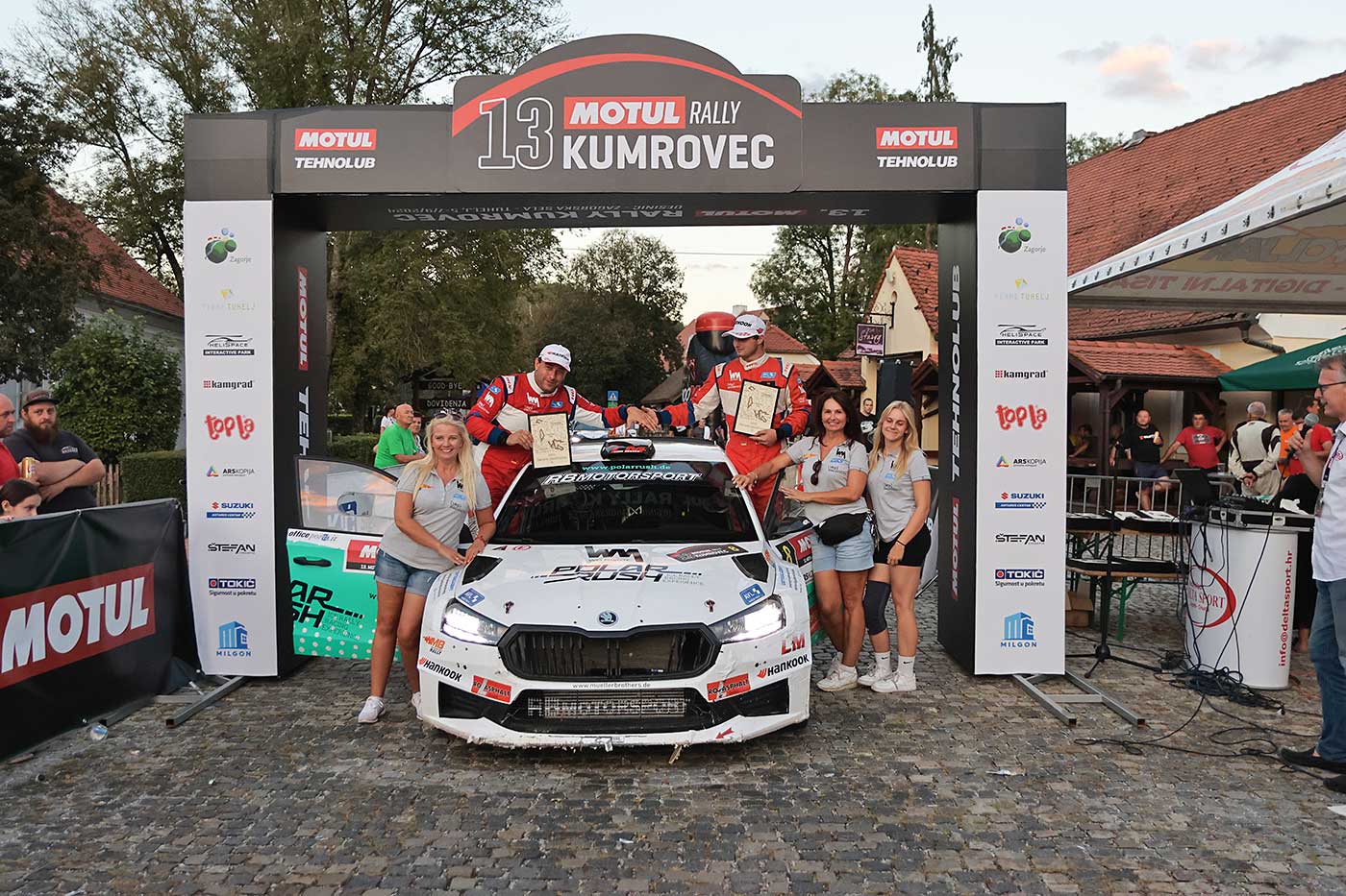 Liam Müller im Škoda Fabia RS Rally2 bei der Rally Kumrovec 2024